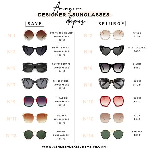 designer dupe sunglasses